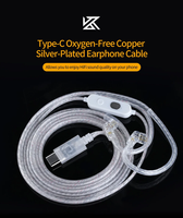 KZ Earphone Cable Silver plated upgrade cable Headphones wire Type-C 2PIN 0.75mm For KZ ZSN ZSX EDX PRO AS16 ZS10 PRO X Castor