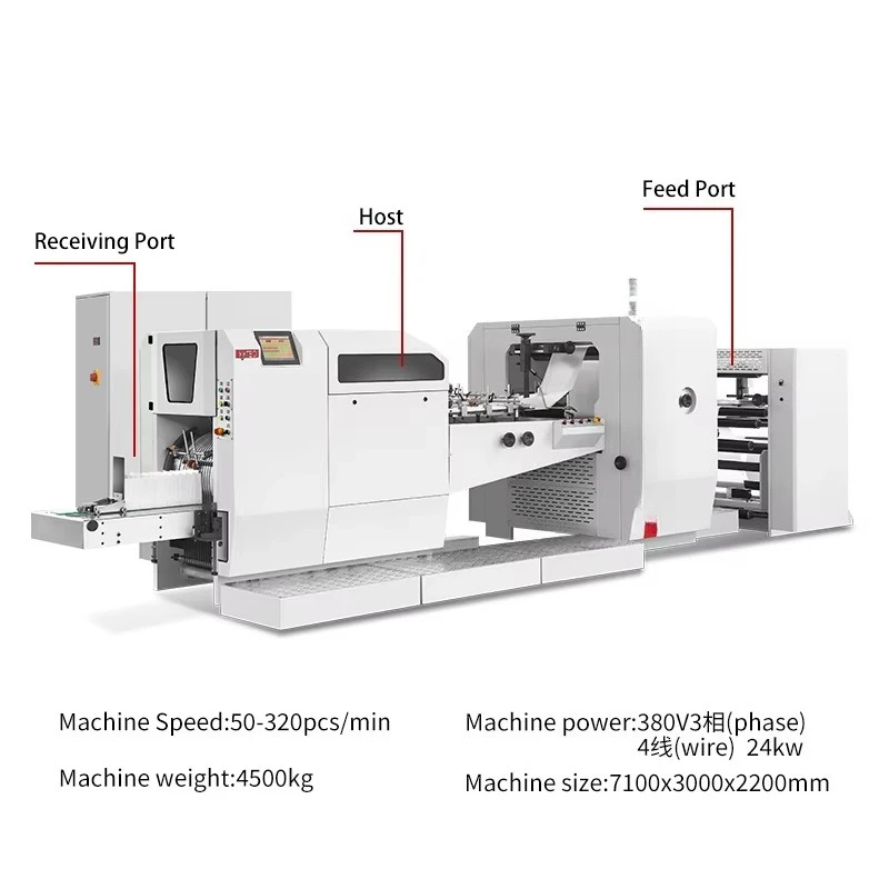 Multifunctional High-Precision Paper Bag Making Machine, Professional Automated Production Line