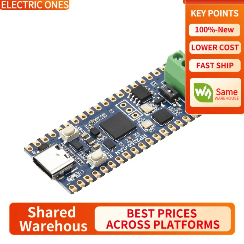

【Waveshare genuine】- RP2350 CAN Development Board, Based On Raspberry Pi RP2350A Dual-core Dual-architecture Microcontroller,XL2