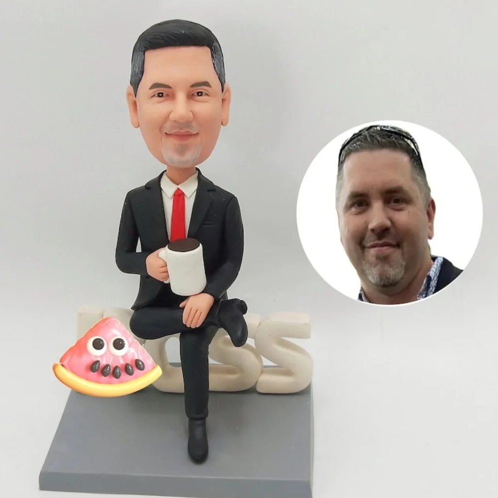 

Custom Bobblehead Figurine from Photo Personalized 3D Clay Doll Handmade Anniversary Birthday Gift