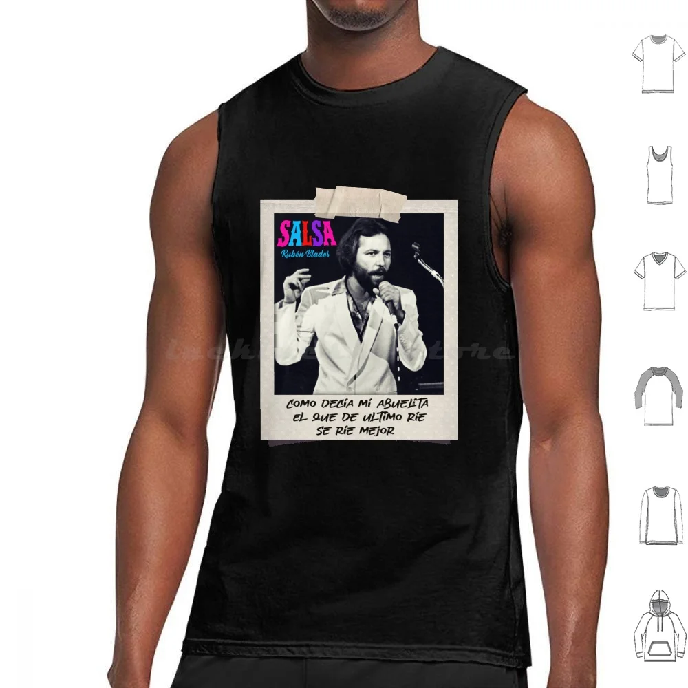 Ruben Blades Decisiones Tank Tops Vest Sleeveless Salsa Fania Power Celia Cheo Hector Lavoe Joe Ruben Blades Decisiones