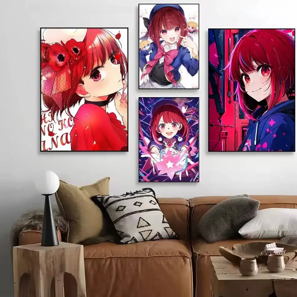 Anime O-Oshi N-no Ko Characters A-Arima Kana Posters HD Print Vintage Wall Art Decor for Home Study Room