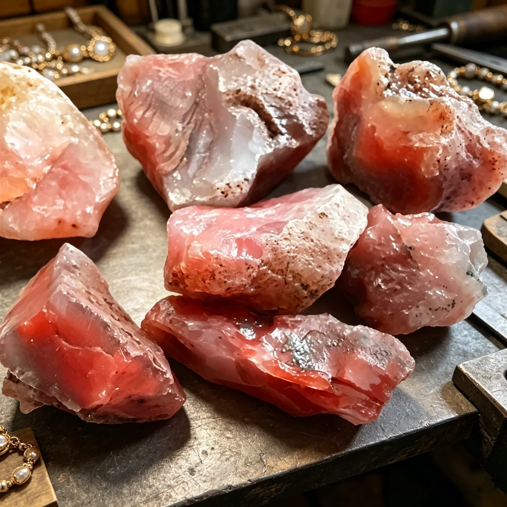 Natural Treasure Red Agate for Jewelry Making Carnelian Diffuser Oil Raw Stone Crystals Healing Specimen Home Decoration Stone