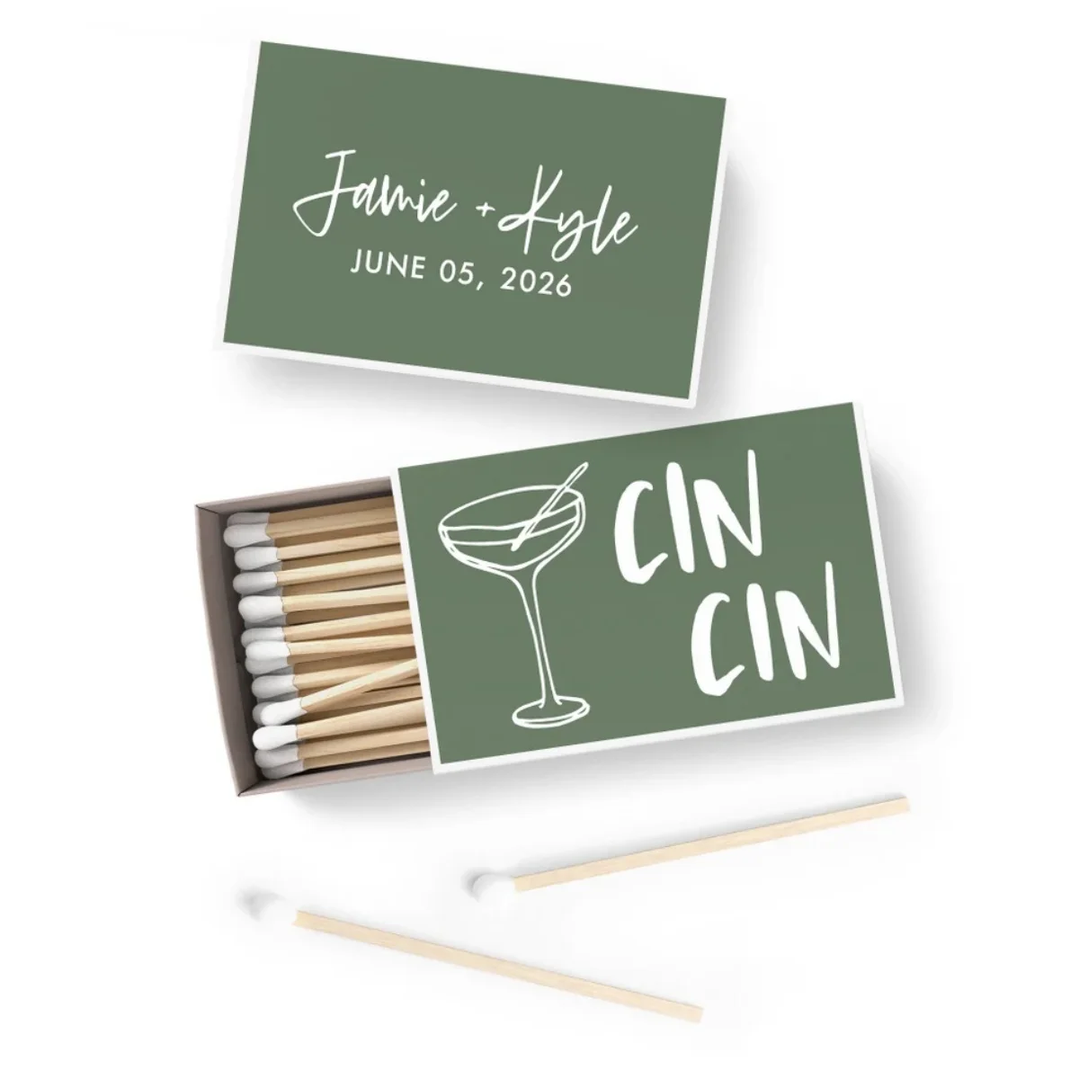 

Matches Cin Cin - Wedding Champagne Cheers Matches - SET OF 50 - Personalized Wedding Favor - Coupe - Personalized Match - Engag
