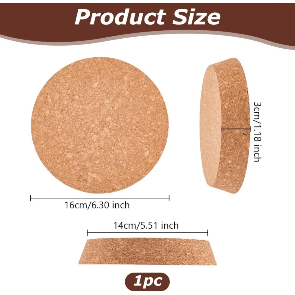 Sumbat Botol Gabus Besar 5.5 ~ 6.3 Inci Tutup Gabus Kayu Sumbat Botol Anggur Toples Kayu Gabus Sumbat Gabus Meruncing Besar untuk Kit