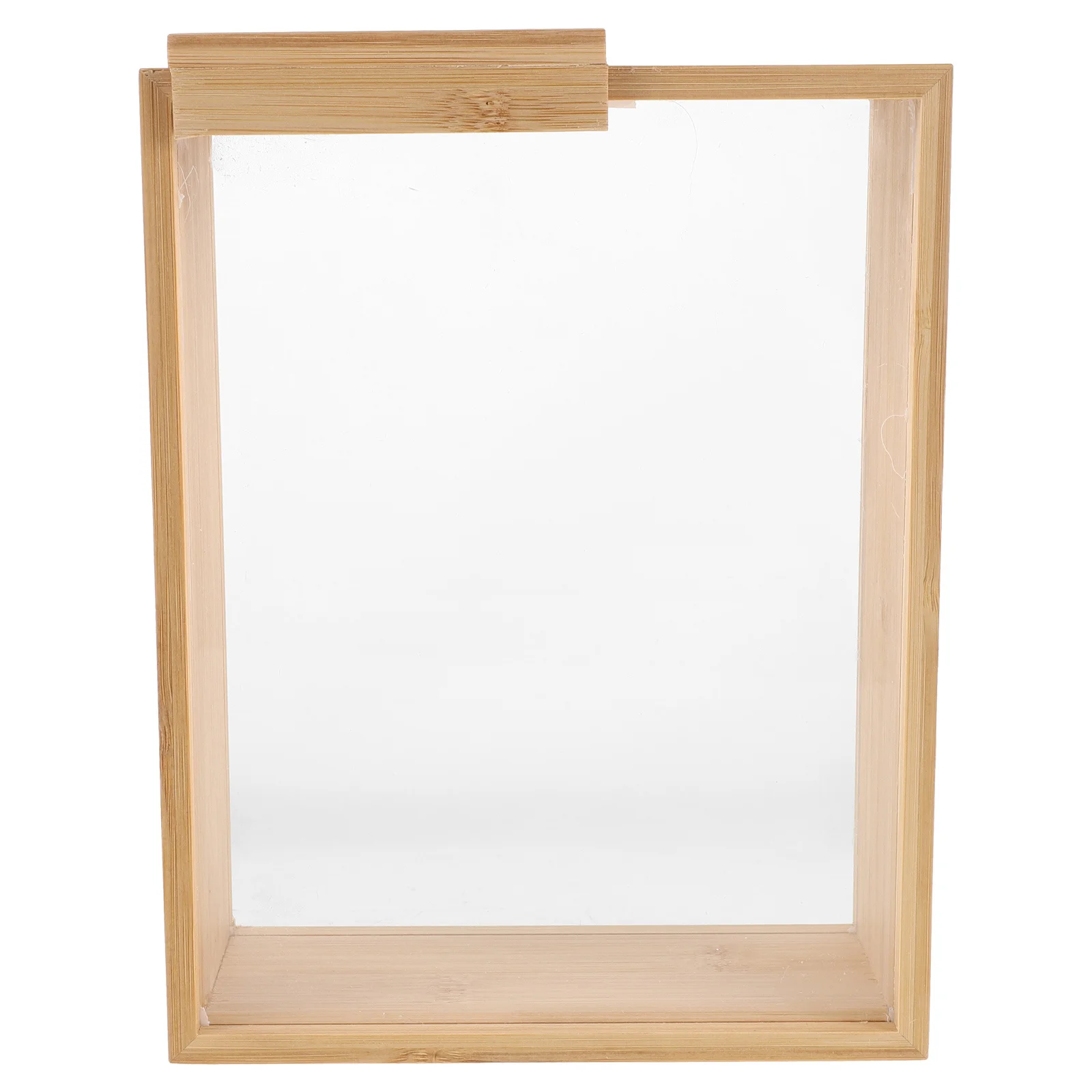 

Wooden Rice Dispenser Container 9.04x6.80x3.38in Moisture Proof Cereal Storage Box with Smooth Slide Lid for Dry Goods Kitchen