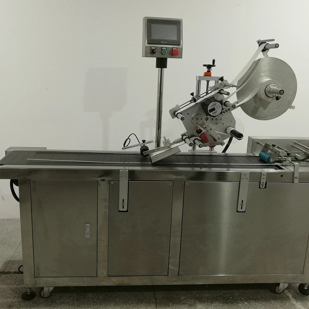 YM210D Automatic Flat Bag /box /carton/ Pouch Paging Labeling Machine Scratch off Card Labeling Machine with Card Feeder