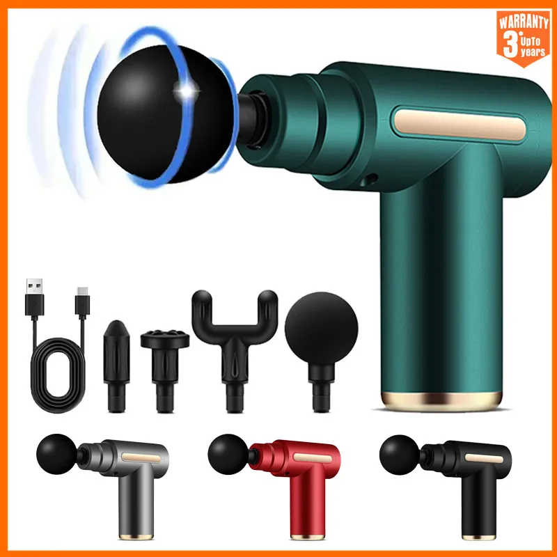 USB Mini Massage Gun Fascia Machine Muscle Relaxation Vibrating Gun Rod Massage Fitness Equipment Neck Grab Fascia Gun