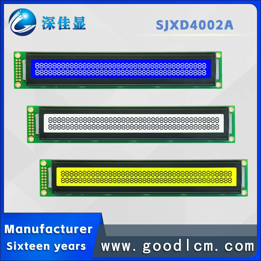 Long Strip Dot Matrix Display Module com retroiluminação LED, caráter monocromático, preço acessível, SJXD4002A