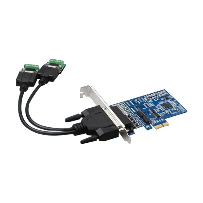 SCLS PCI-E to RS485/422 Expansion Card Industrial-Grade Serial Card Converter with Voltage Suppression Protector,2 Ports