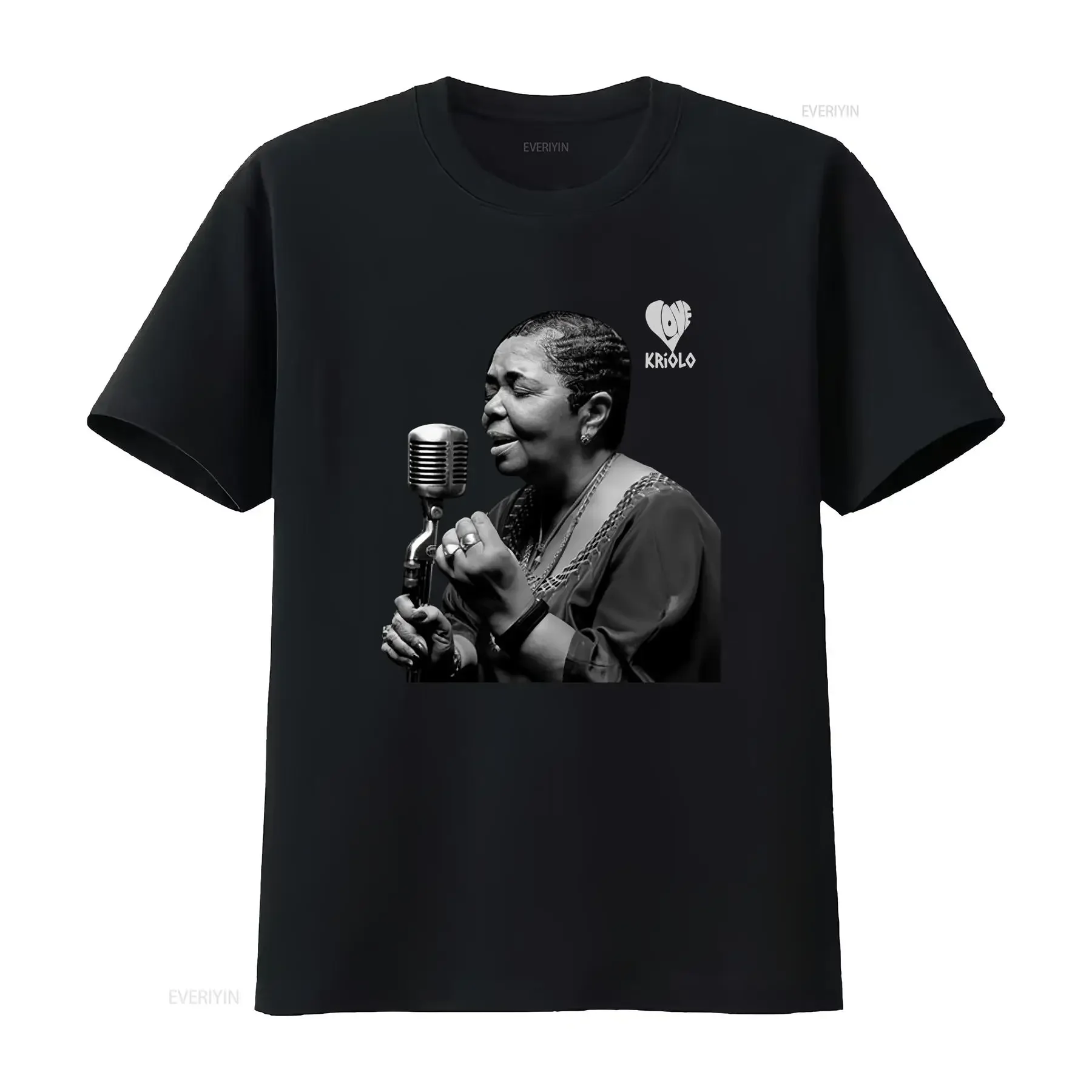 Cesaria Evora Morna Queen simple T shirt Africa Kriolo vintage Cabo Verde Ultra Cotton Cape Love long or short sleeves vintage