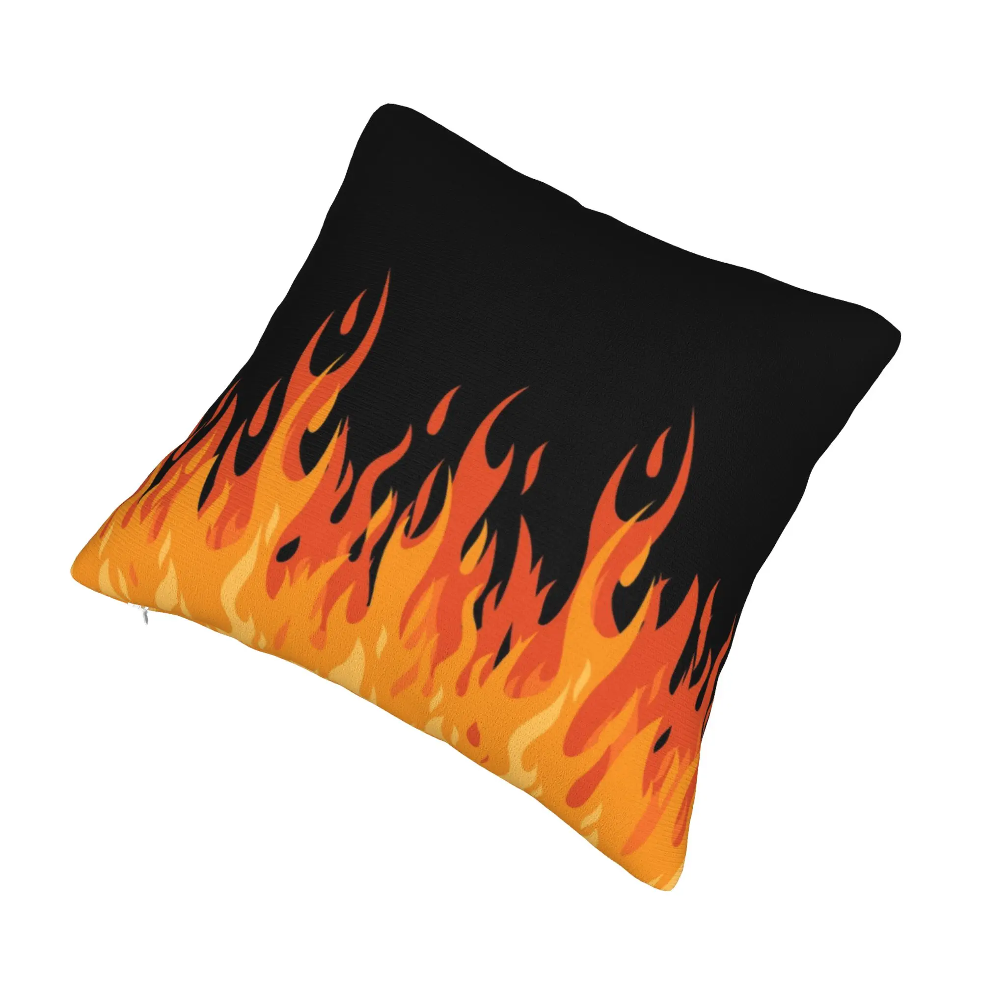 Big Fire Orange Flames Nordic Throw Pillow Covers Decoration Vintage Burning Flame Car Cushion