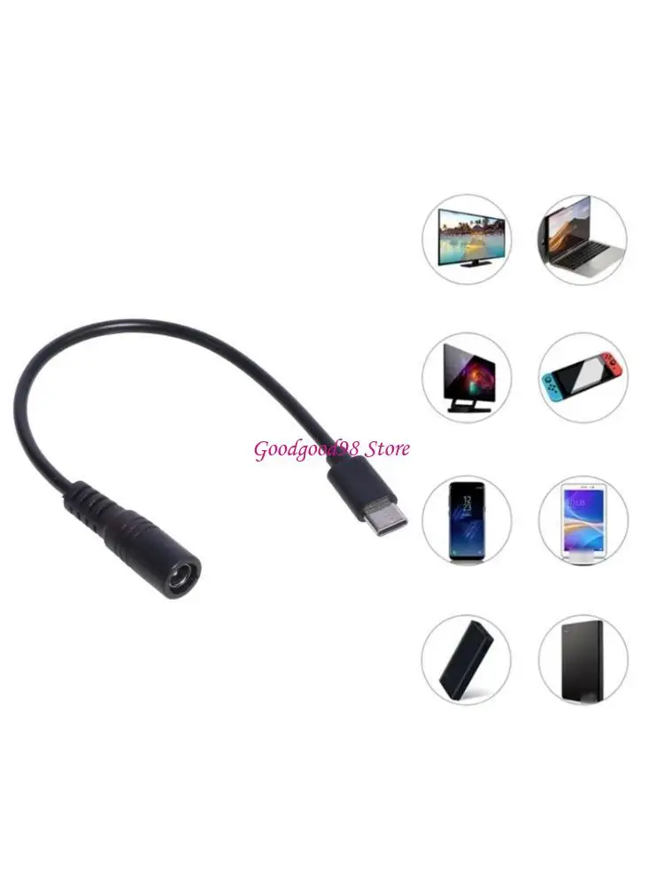 

5.5x2.1mm Female to Type C 5V Charging Cable for Router Laptop Speaker Modem LED