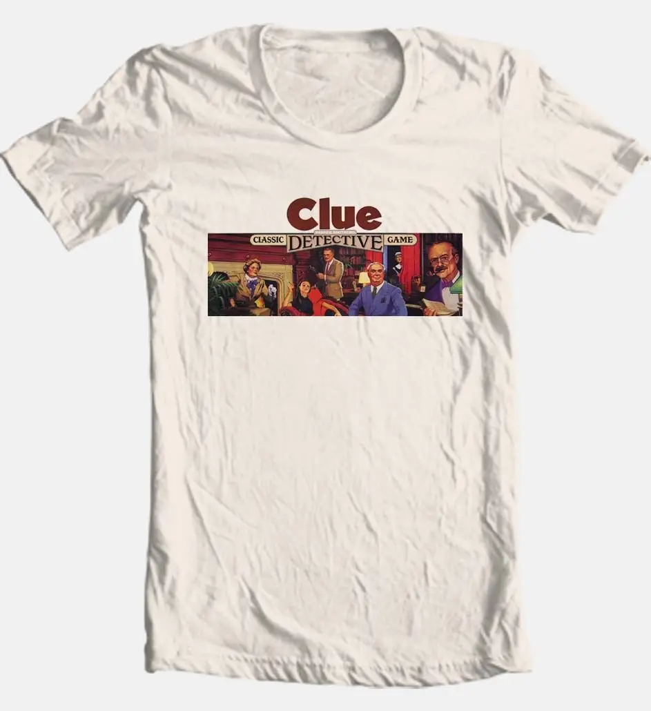 Clue T shirt retro 80's board game adult regular fit cotton graphic tee