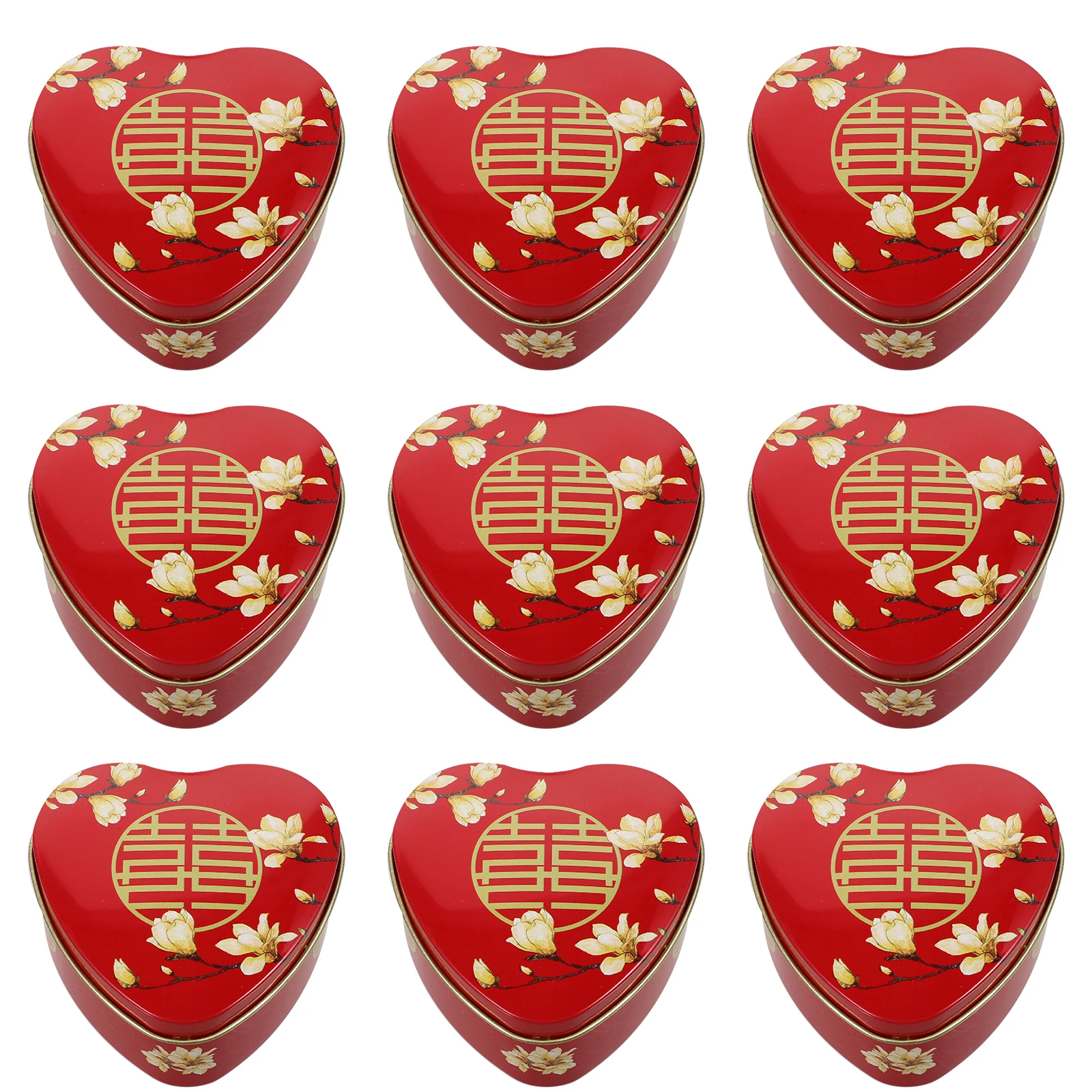 

12pcs Heart Shaped Wedding Favor Boxes Tinplate C y Containers Bright Colors Decorative Storage Gift Packaging