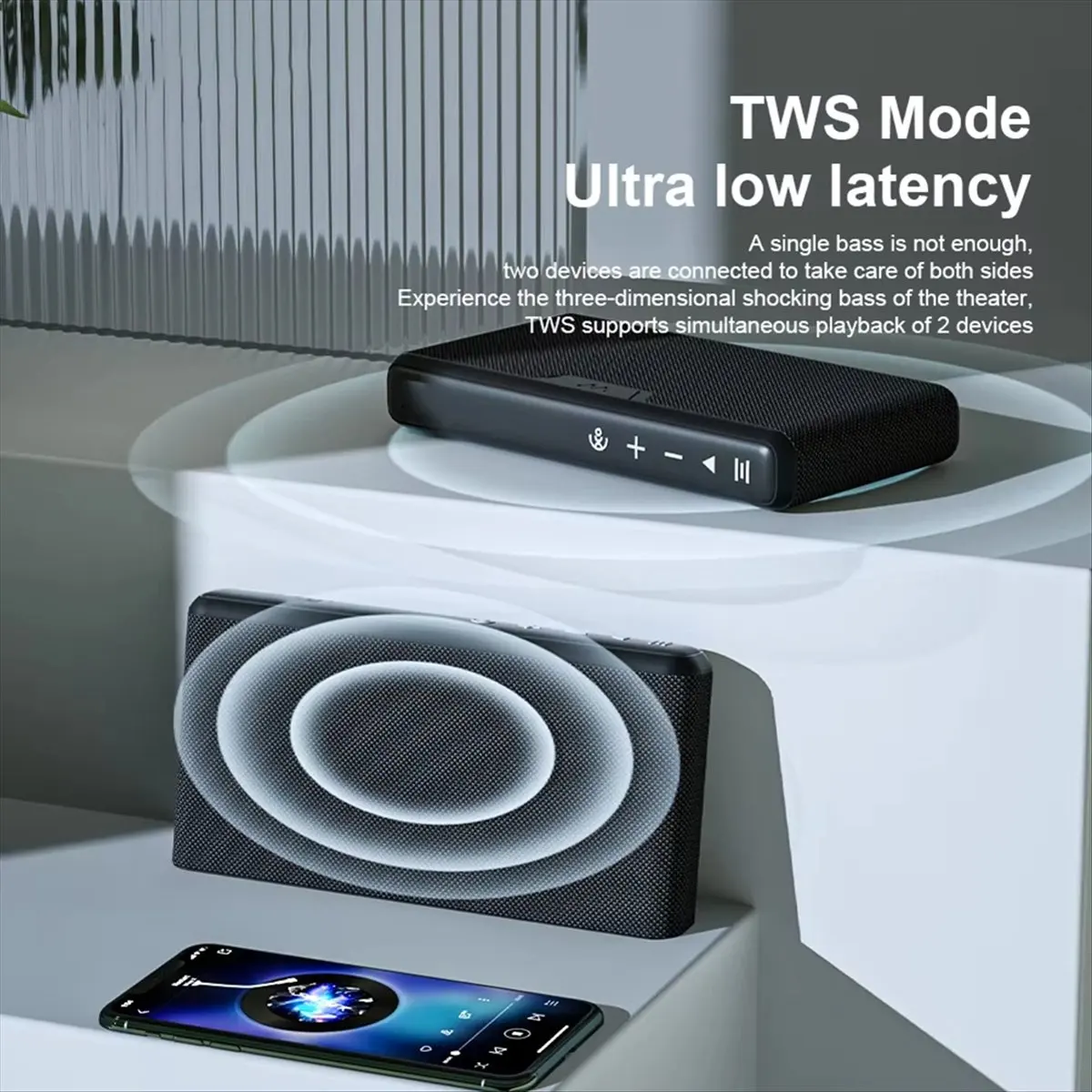 

*AA90P Портативный беспроводной Bluetooth-совместимый динамик Водонепроницаемые уличные колонки Поддержка сабвуфера TF/AUX/TWS