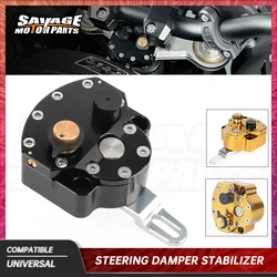 Steering Damper Stabilizer Motorcycle Accessories Universal Adjustable Linear Reverse Safety Absorber Kit For Honda For Suzuki