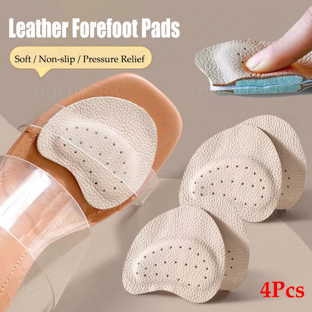 Plantillas antideslizantes para mujer, sandalias de tacón alto, pegatinas antideslizantes, almohadillas para el antepié, zapatillas para hombre, almohadillas para aliviar el dolor, 4 Uds.