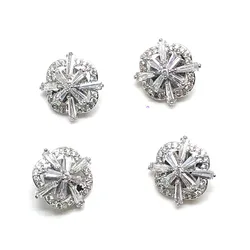 5pcs Cubic Zirconia Button for Clothing DIY Decorative CZ Sewing Buttons for Cashmere Knit Cardigan Shirt