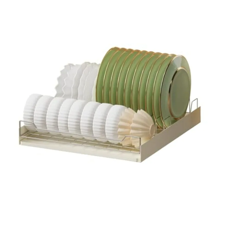 

Выдвижной органайзер для шкафа без сверления с сушилкой для посуды - Прочные выдвижные полки на клейкой основе для тарелок и мисок