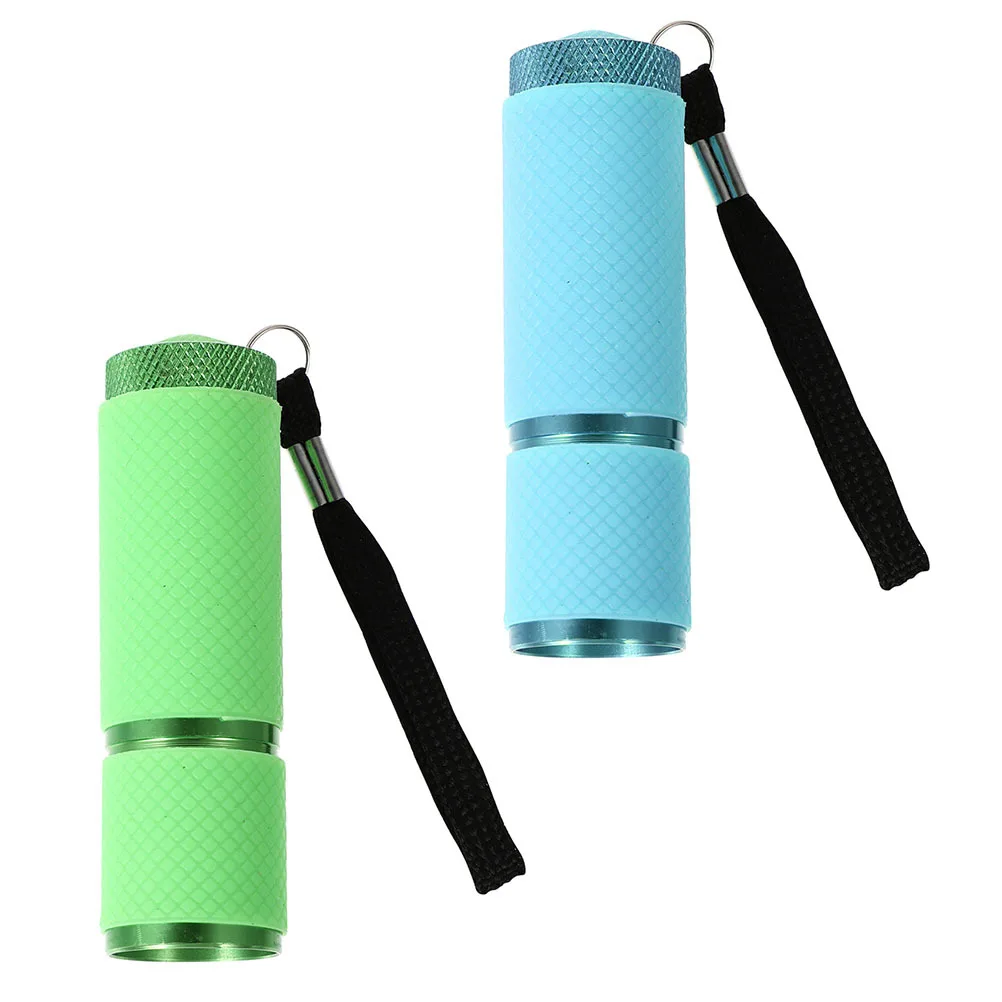 

2Pcs Fluorescent Agent Detection Lamp Nail Art Mask Identification Flashlight Testing Tool Manicure Light