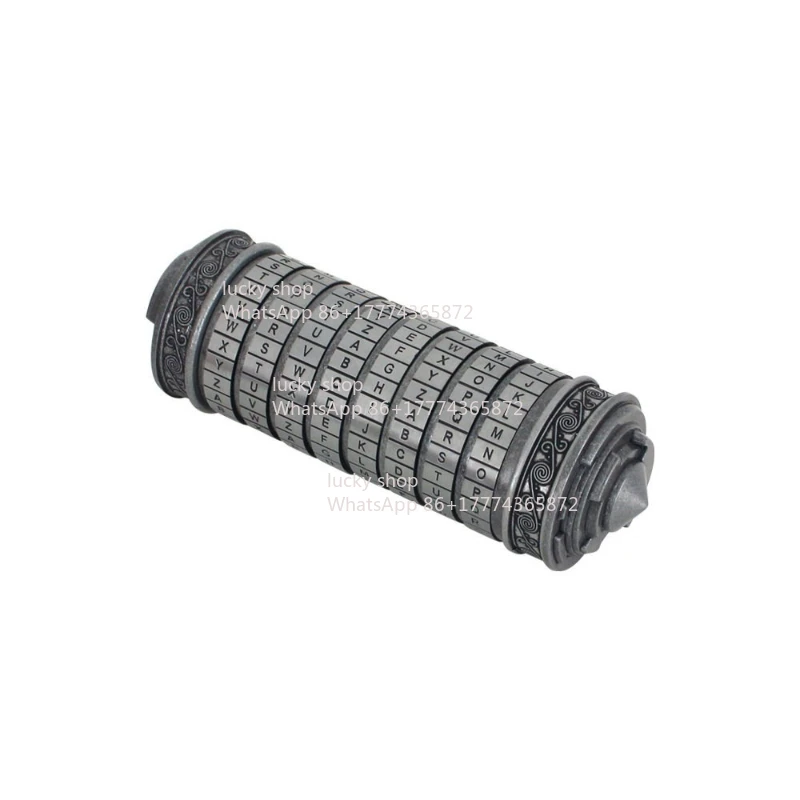 Password Tube Western Classical Password Lock Metal Decorative Decryption Props Boys Collection Retro Gift Box