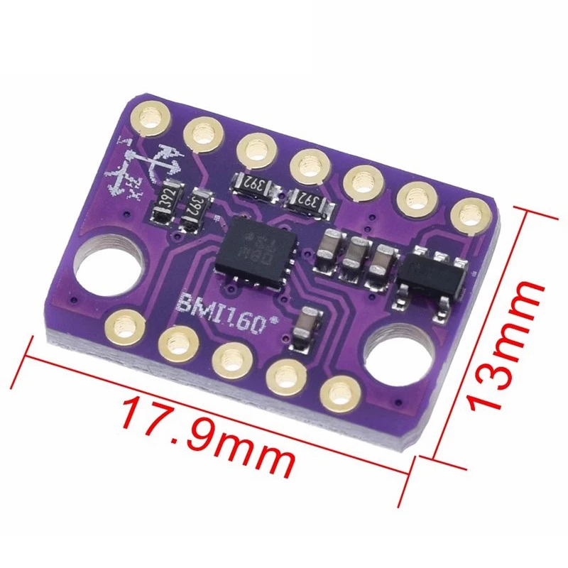 BMI160 GY-BMI160 6DOF 6-Axis Rate Gyro Gravity Accelerometer Sensor Module IIC I2C SPI Communication Protocol 3-5V