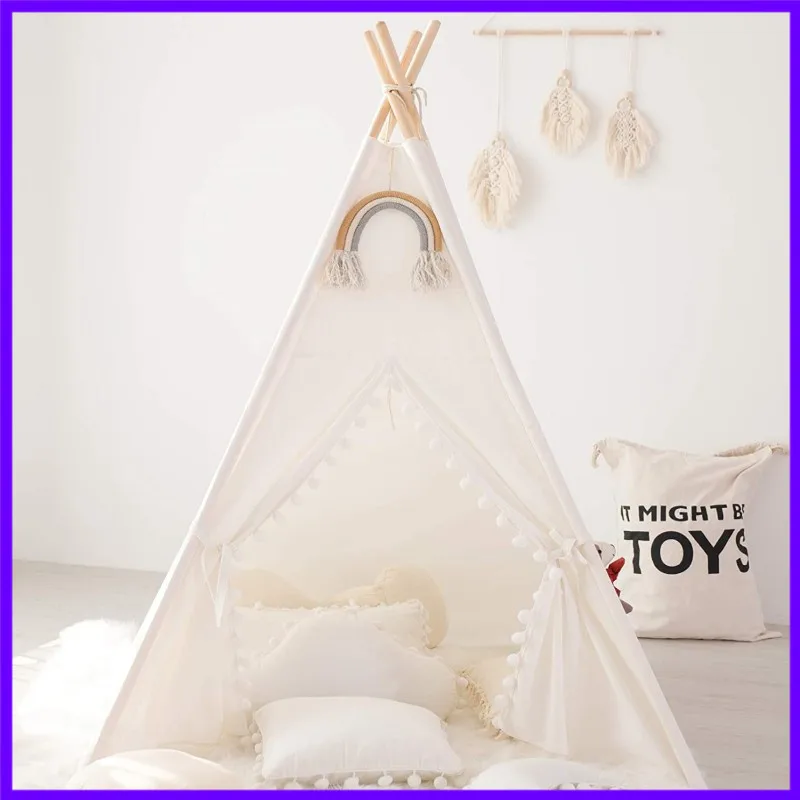 Tienda de campaña para niños, juguetes, Castillo de princesa plegable para niñas, tiendas tipi, casa de juegos, juego de tienda de campaña de juguete para niños al aire libre y interiores