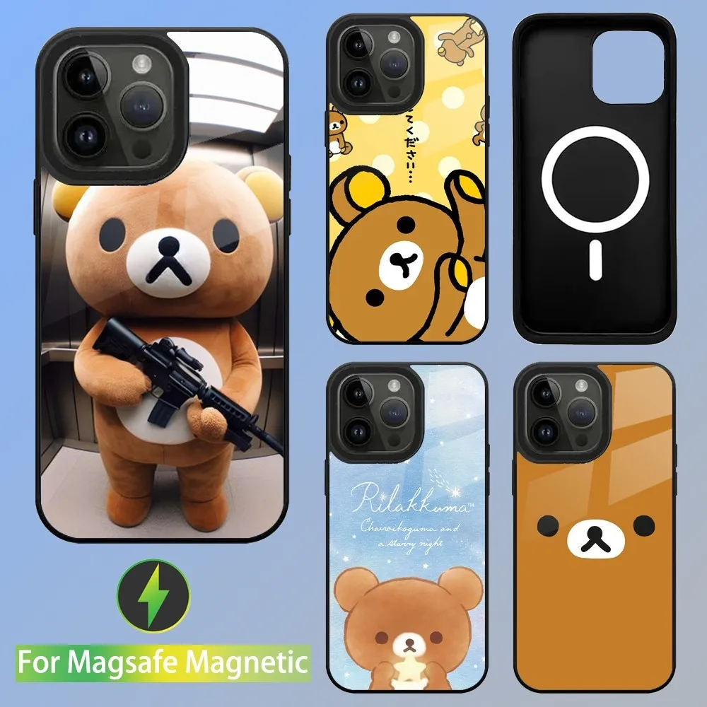 R-RilakkumaS Phone Case For iPhone 15,14,13,12,11,Plus,Pro,Max Mini Magsafe Magnetic Wireless Charging