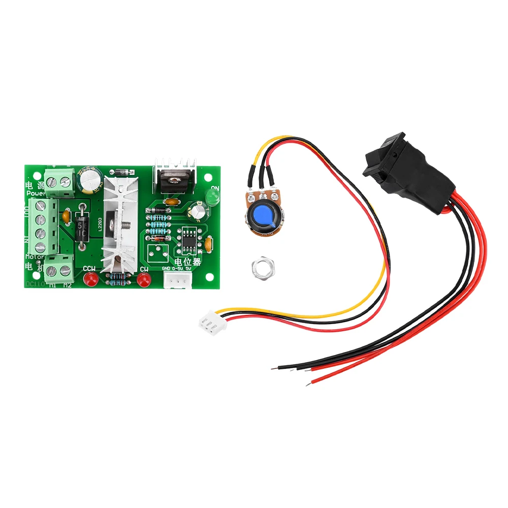 DC6-60V PWM Motor Speed Regulator Module Motor Controller Supports 0-5V PLC Speed Regulation Motor Driver 6V 12V 24V 36V 48V 60V