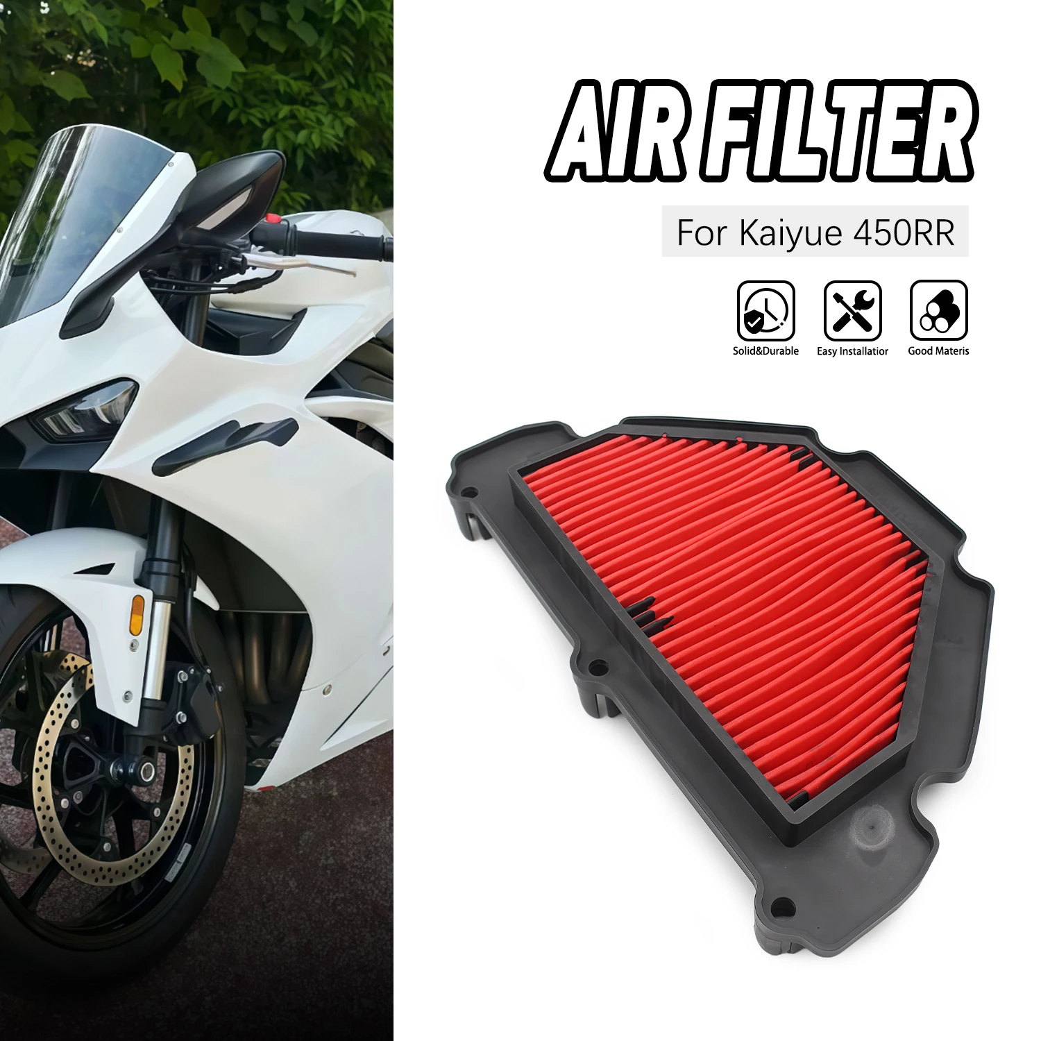 

Air Filter Element High Quality for Kove Colove 450rr Zf400gs-a Replacement Motorcycle Accessories