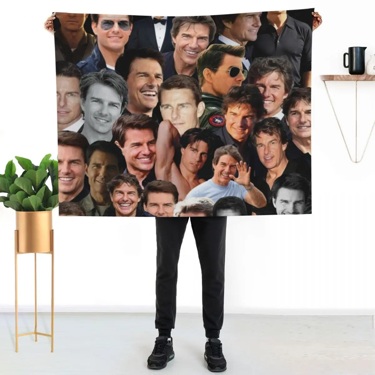 

tom cruise photo collage Throw Blanket Multi Use Warm Blanket for Living Room Bedroom