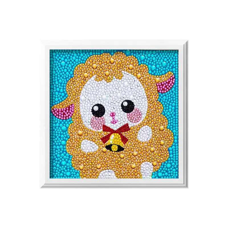 DIY Diamonds Painting By Number Kits For Kids Cartoon Animal Picture Crystal Rhinestone Diamond Embroidery For Children Gifts