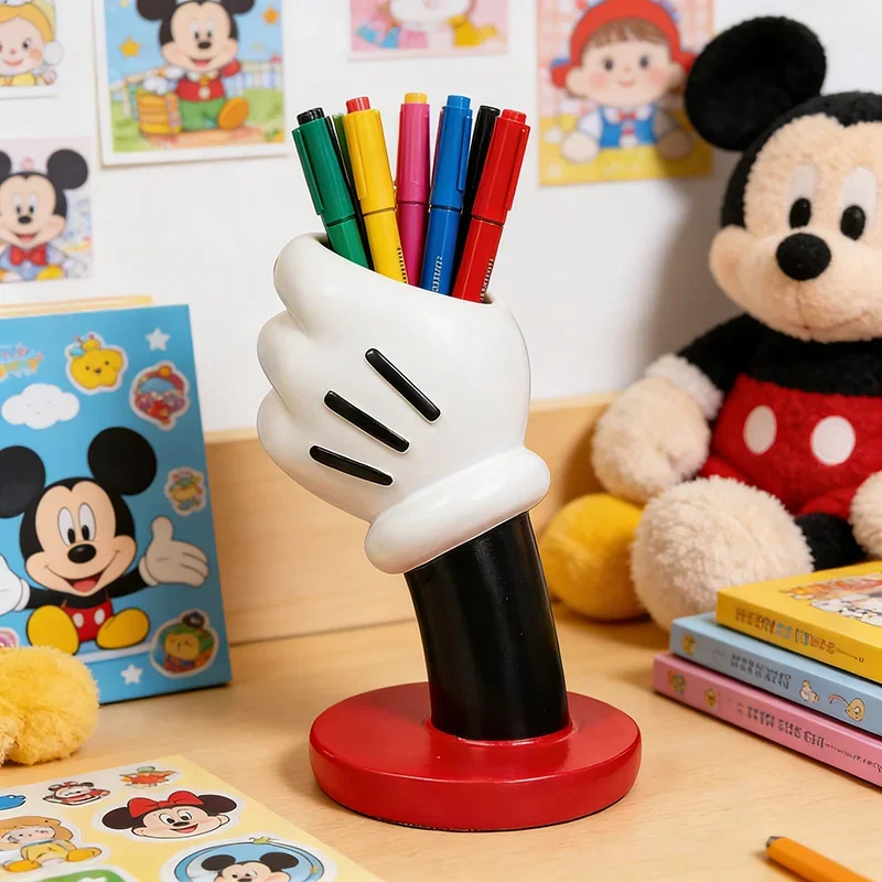 Disney Mickey Hand Model Pen Container Vase Cute Cartoon Creative Home Ornament Student Stationery Office Desk Decor Gifts view 2