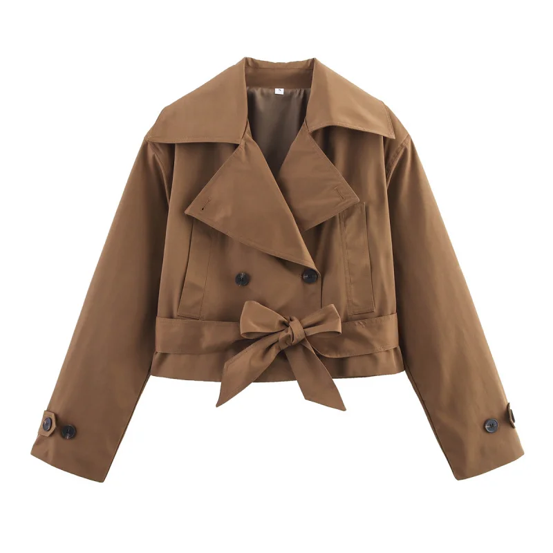 ETJ 2025 British Style Trench Coat Women's Beige 4