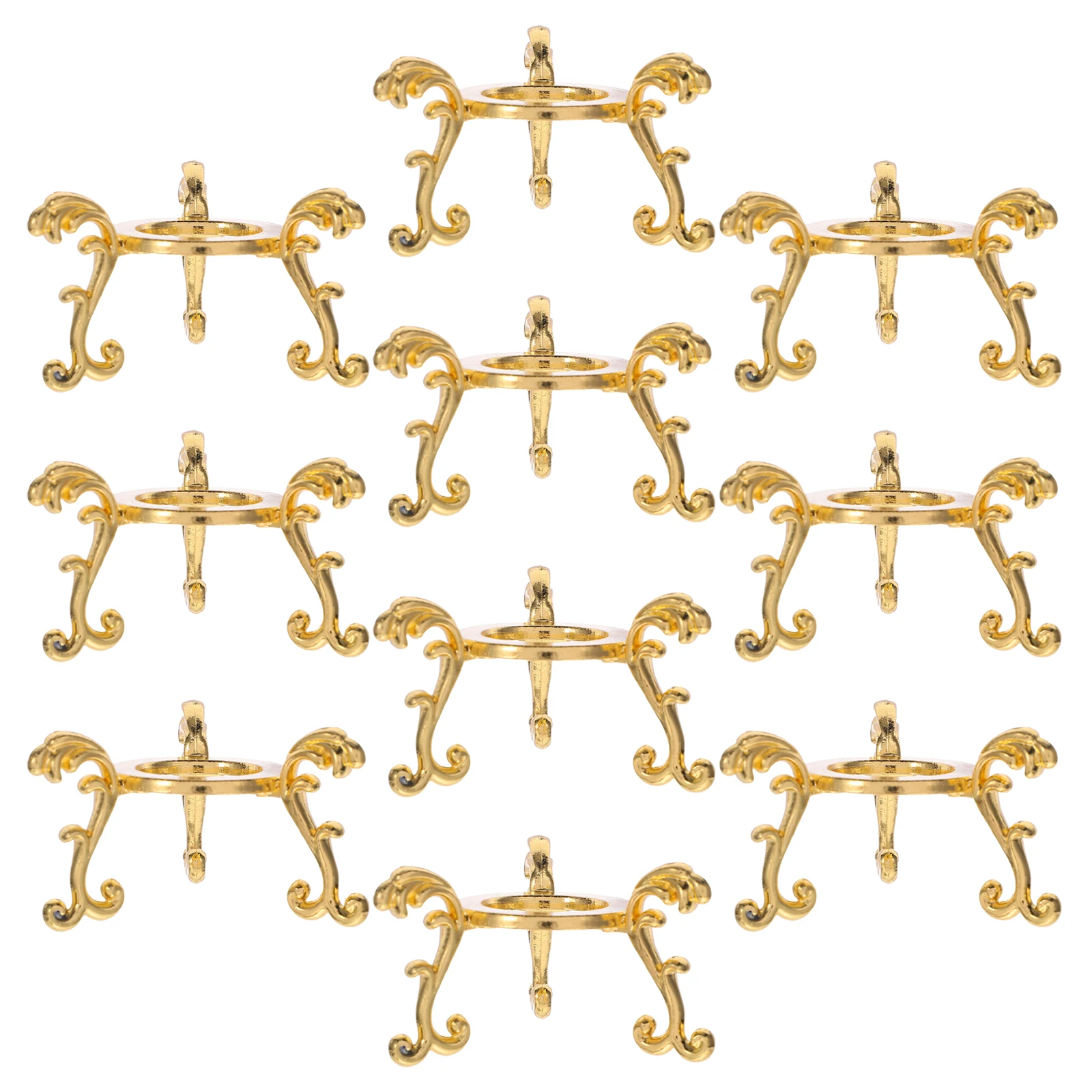 

10 Pcs Crystal Ball Stand Clear Sphere Holder Roses Alloy Base Display Zinc Globe Rack