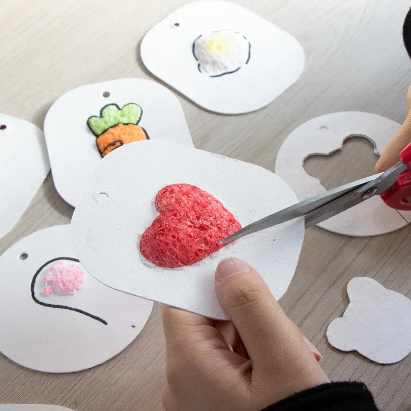 Papier texturé en mousse magique – Feuilles de peinture éponge 3D