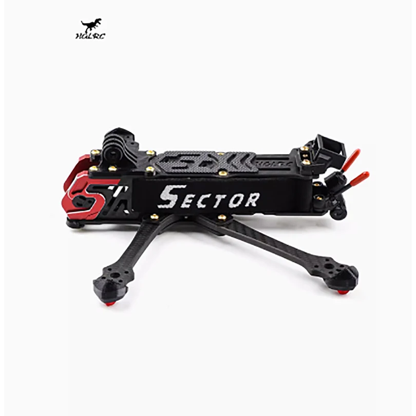 HGLRC Sector D5 FR 5 inch Wheelbase 210mm Compatible with O3 Air Unit HD 5-inch Freestyle FPV Frame Carbon Accessories