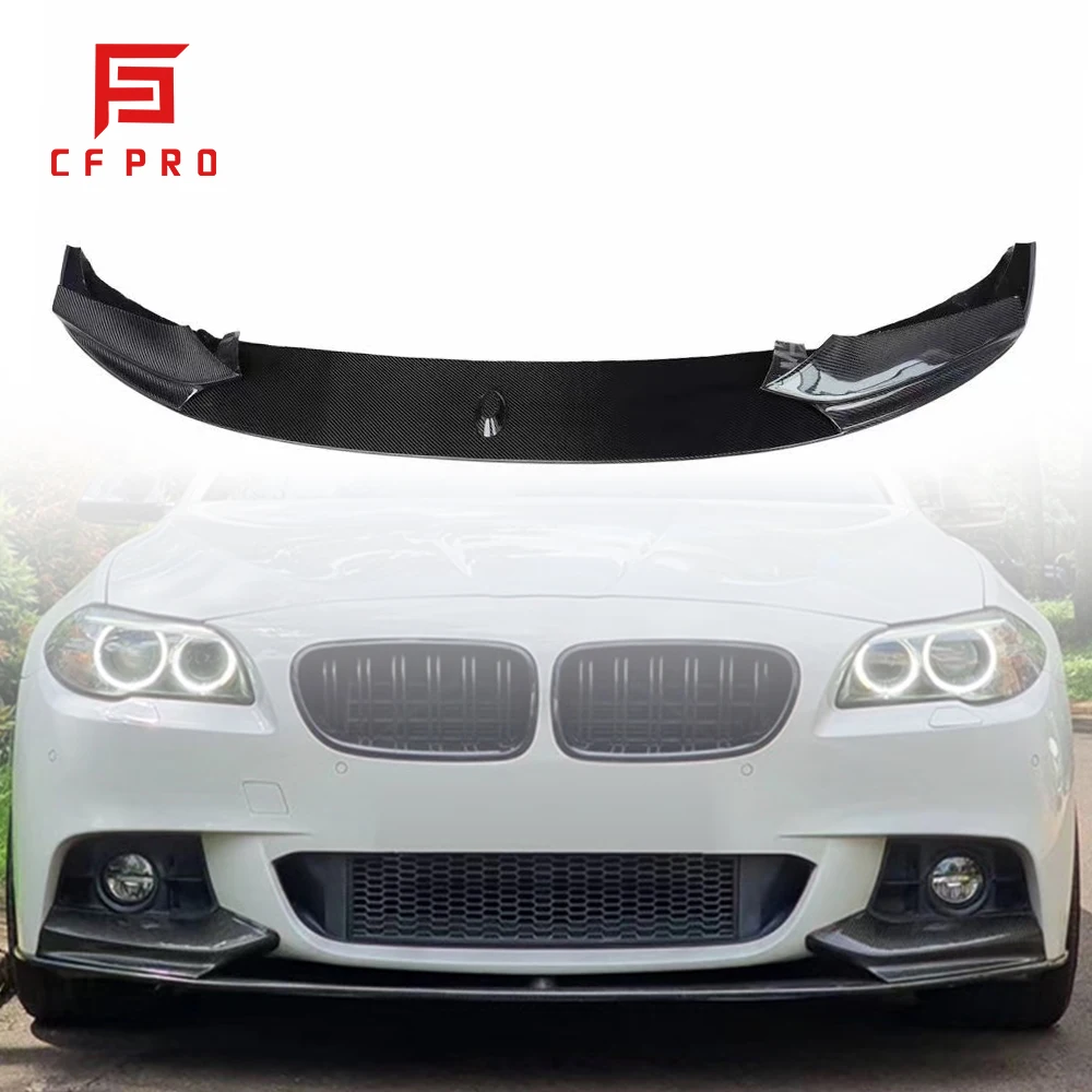 Real Carbon Fiber MP Style Car Front Bumper Spoiler Lip Splitter Trim Front lip For BMW 5 Series F10