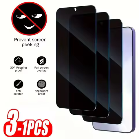 1-3PCS Privacy Screen Protector For Samsung S21 S20 FE Plus S24 S25 Ultra S23 S22 A56 A36 A26 A55 A54 A53 A33 A35 Anti Spy Glass