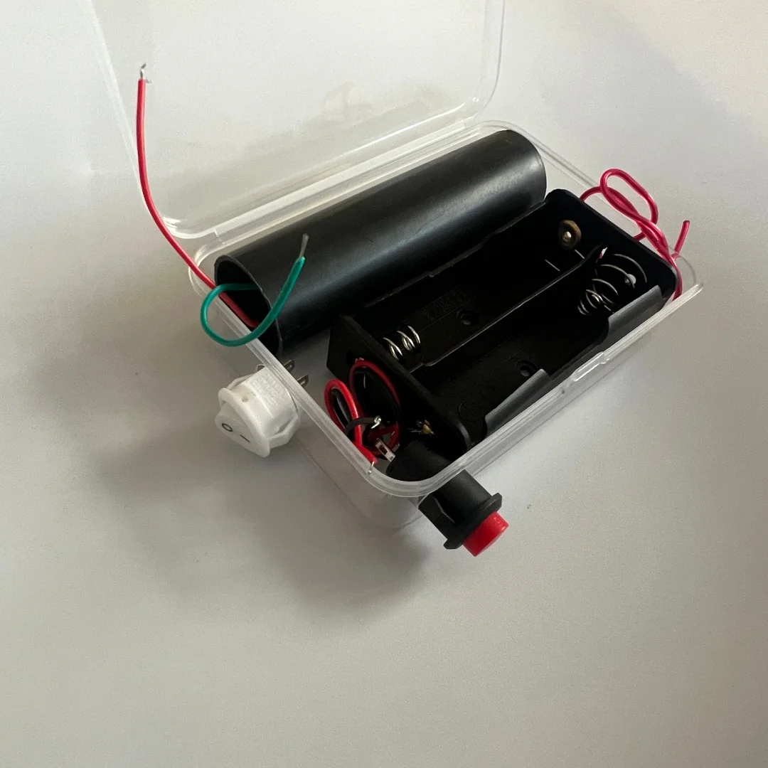 1000kV two-section 18650 battery power supply kit with transparent storage box