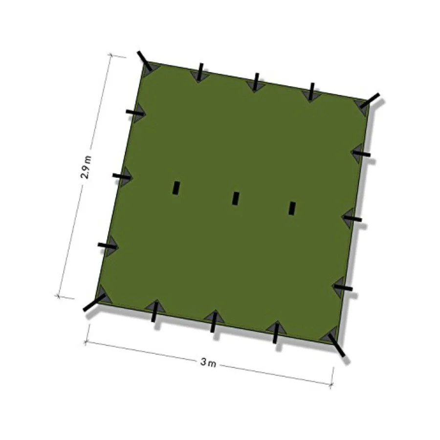 Superlight Tarp in Olive Green for Outdoor Use Lightweight Polyester Fabric Durable and Water-Resistant