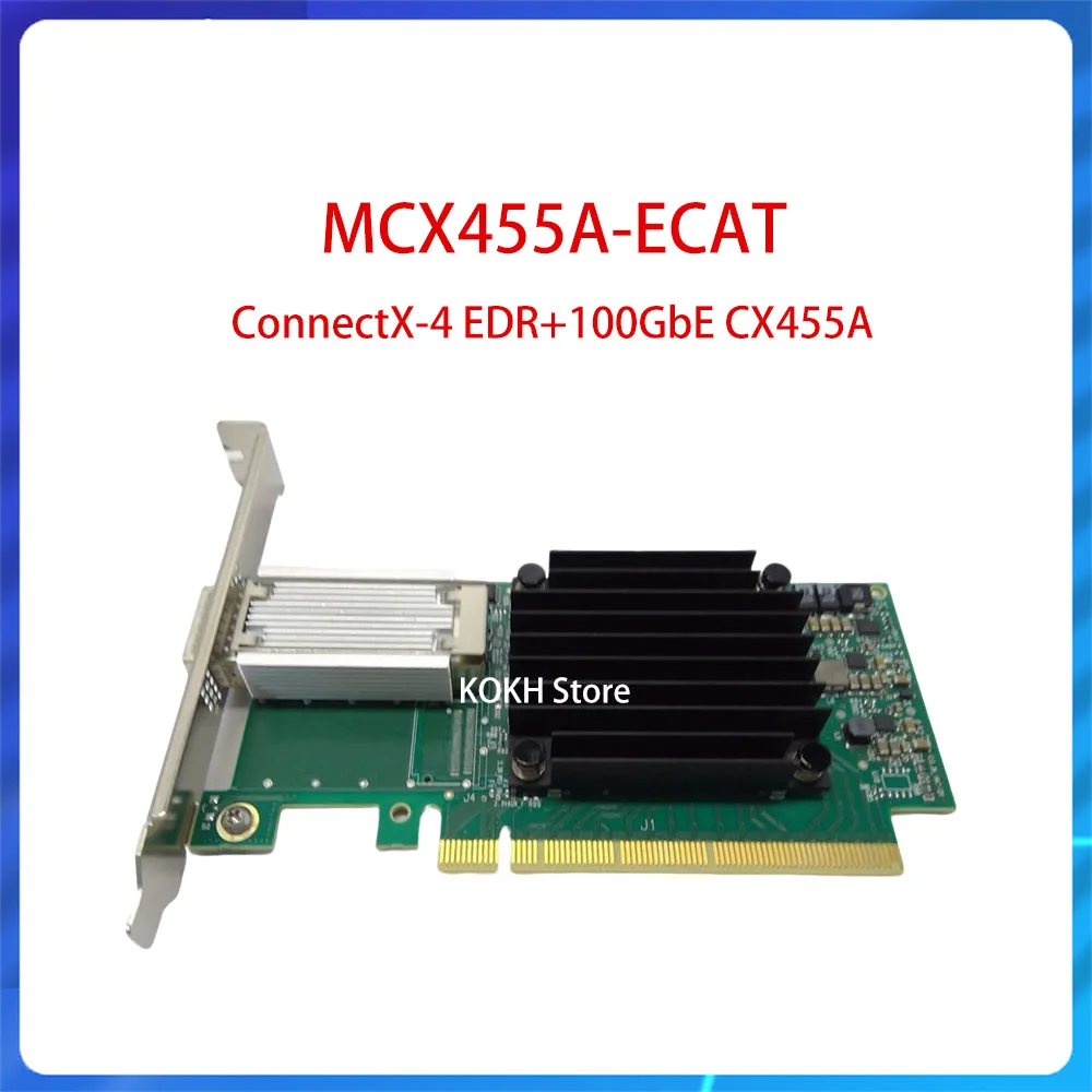 

Mellanox MCX455A-ECAT ConnectX-4 EDR+100GbE CX455A Network Adapter 100GbE Single Port QSFP28 PCIe VPI NIC CA05950