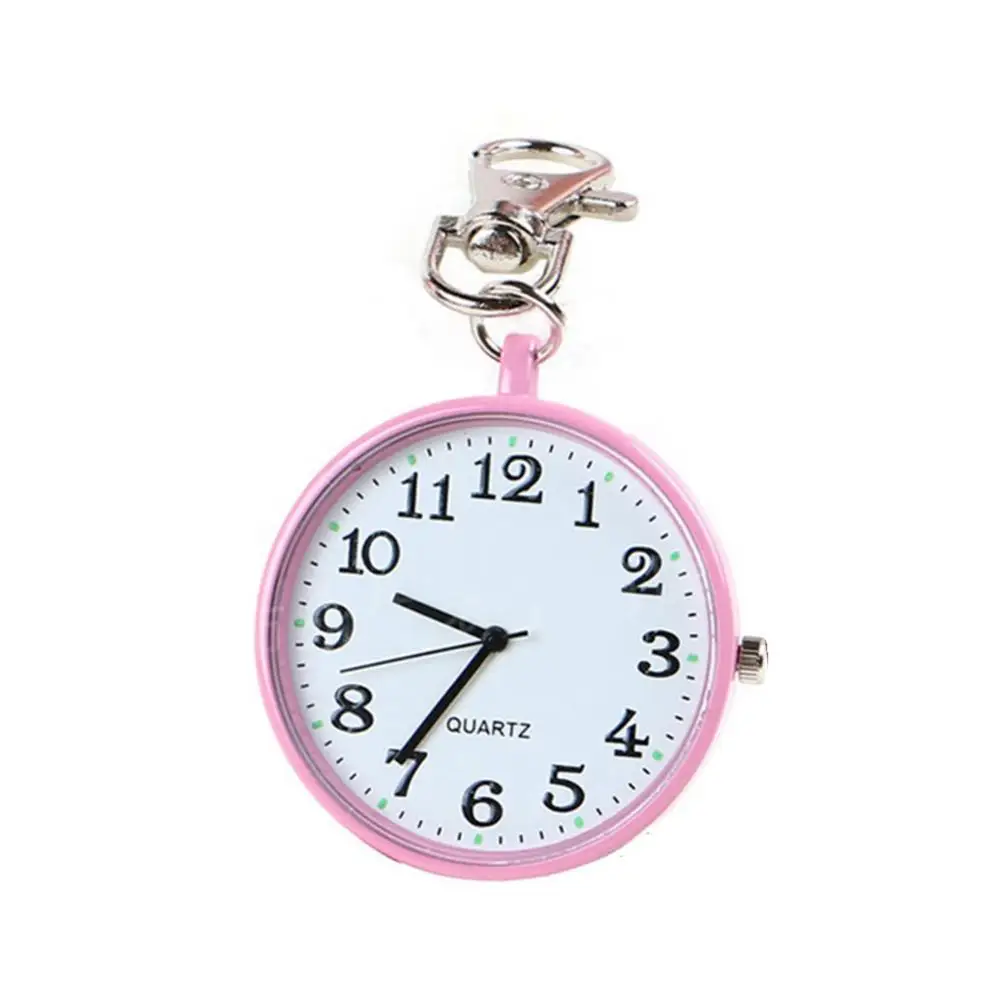 Unisex Round Dial Quartz Pocket Watch, enfermeira médica Keychain, analógico, moda