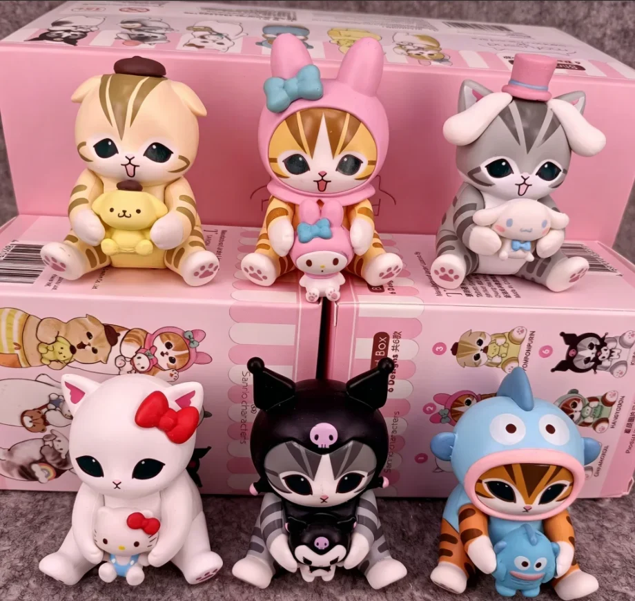 

2026 Mofusand Kitten X Kt Cat Cross-Dressing Sitting Posture Box Multiple Styles Cute Doll Desktop Ornament Mystery Gifts