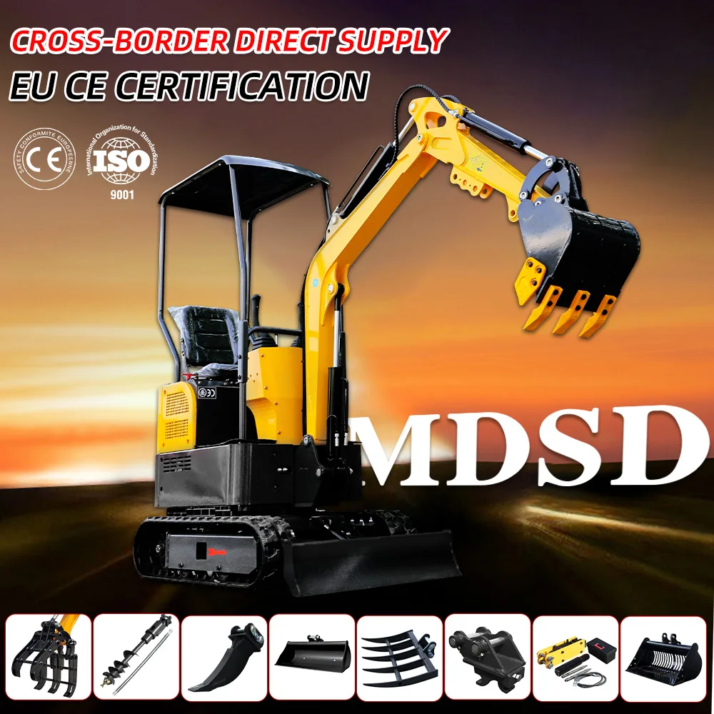 농업용 0.8-2톤 미니 굴삭기 다기능 유압 크롤러 소형 굴착기 정원용 - 맞춤형 빠른 배송