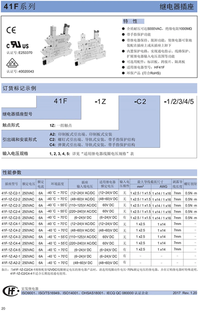 10 Stück 41f-1z-c2-1 hf41f 5-zs 12-zs 24-zs 5V 12V 24V zs zst 230V 6a 1co schlanke/ssr-Relais halterung an der Schraub buchse mit LED-Wafer relais