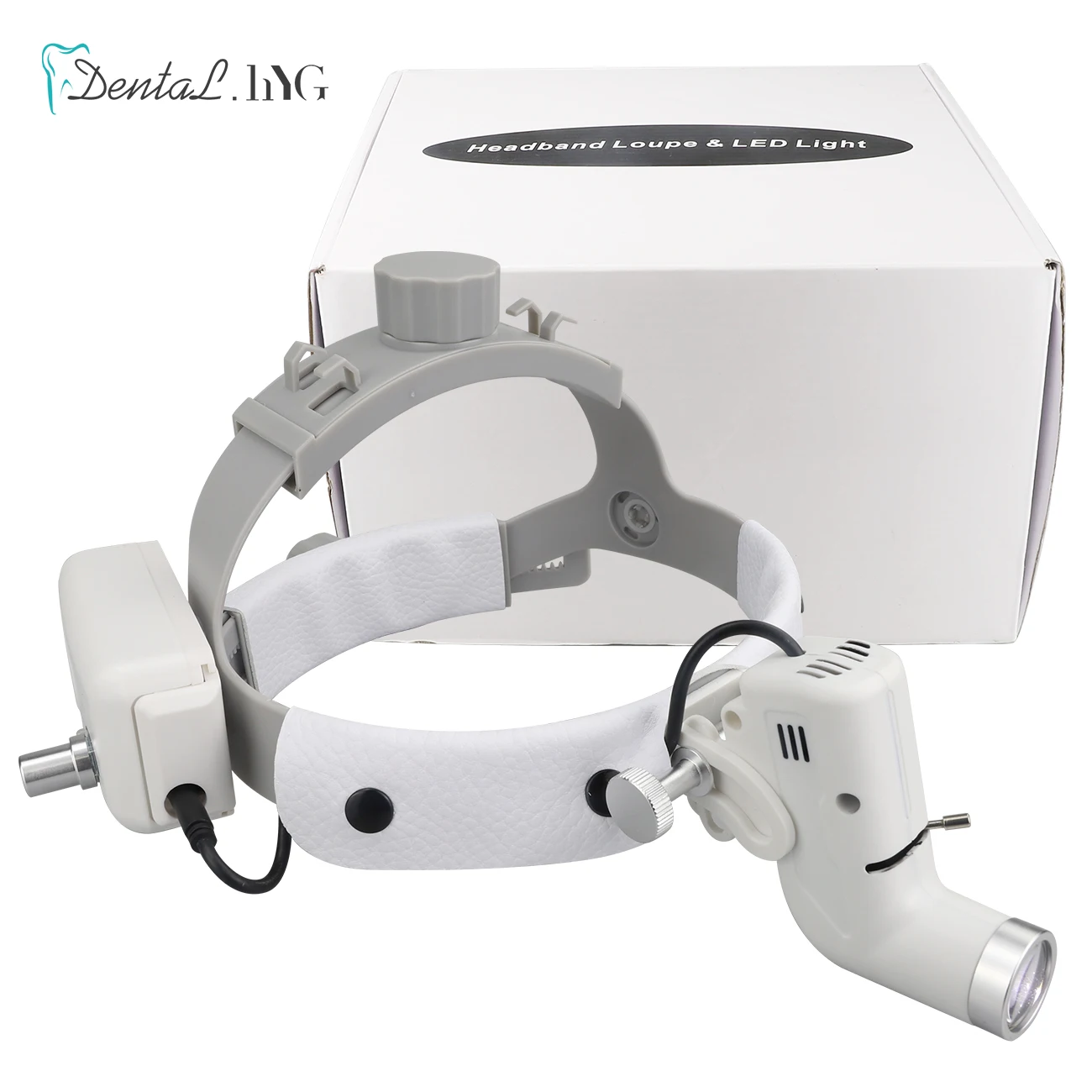 5W Dental LED Head Light Lamp For Binocular Loupes Brightness Spot Adjustable Dental Lab Headlamp Surgical Headlight battery