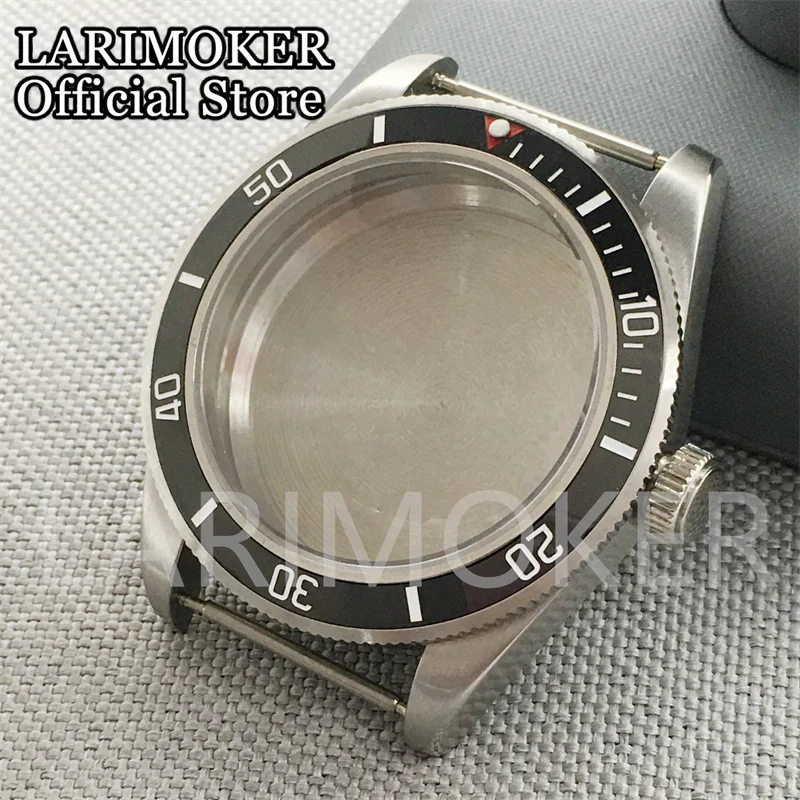 LARIMOKER39mm silver Rose gold black silver rose gold sterile watch case bezel domed sapphire glass fit NH35 NH36 NH34 movement