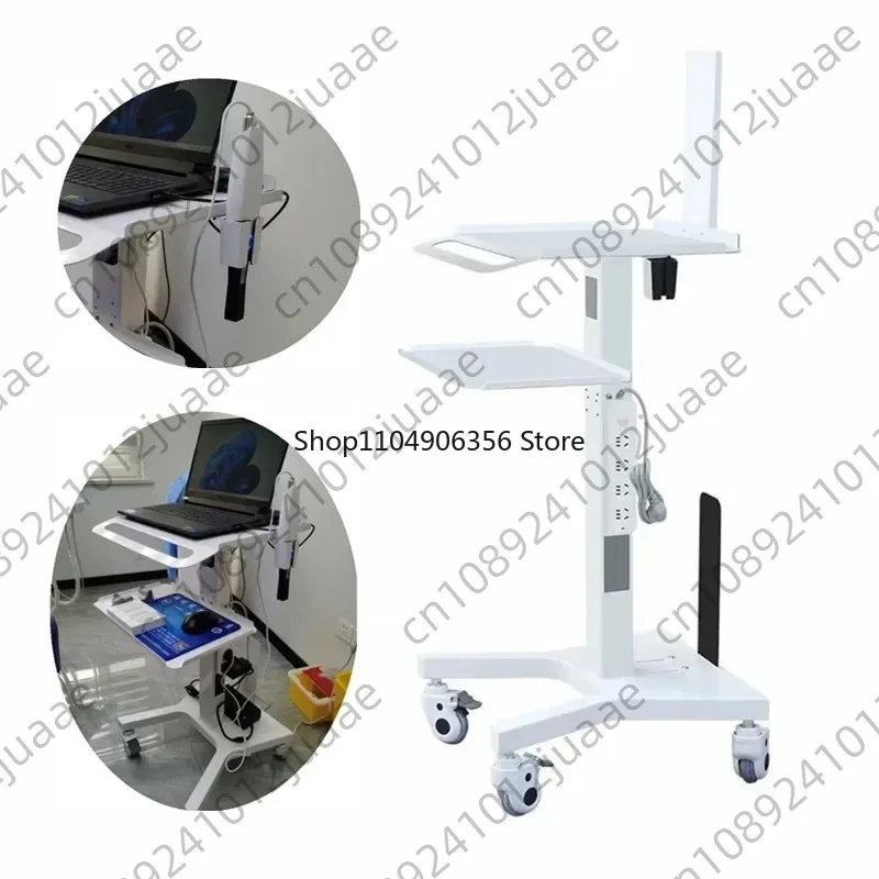 Medical Dental Scanner Cart Intraoral Scanner Trolley  Tool Cart with Bracket Tray  Mobile Workstation